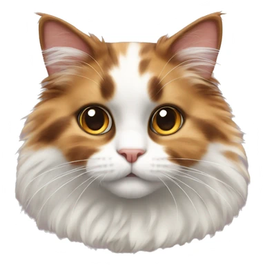 fluffy calico cat sticker