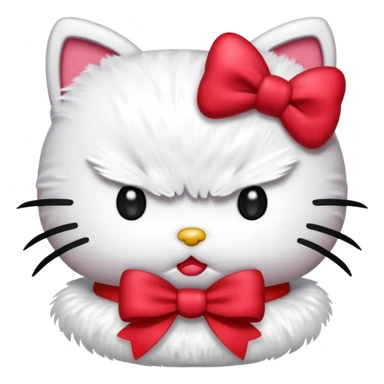 Angry hello kitty  sticker