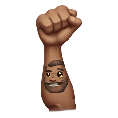 Flexing brown arm with tattoos sticker