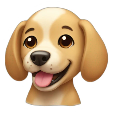 cute sand dog happy sticker