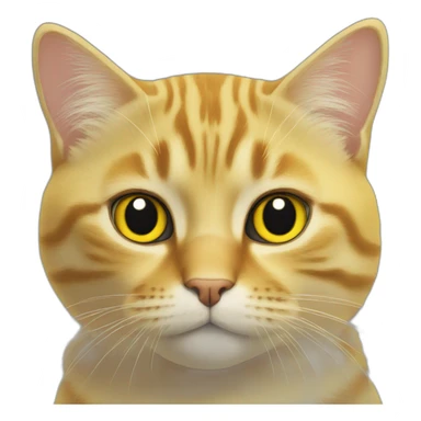 Un chat qui est jaune sticker