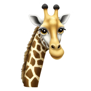 Half giraffe haf zebra 2 heads sticker