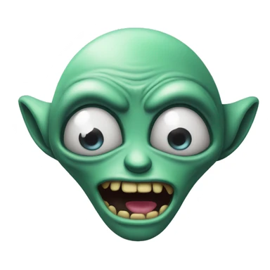 crazy alien sticker