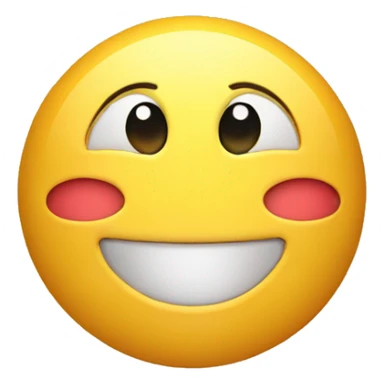 a circle happy face emoji 3d with hear eyes  sticker