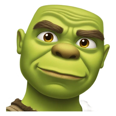shrek kiss face  sticker