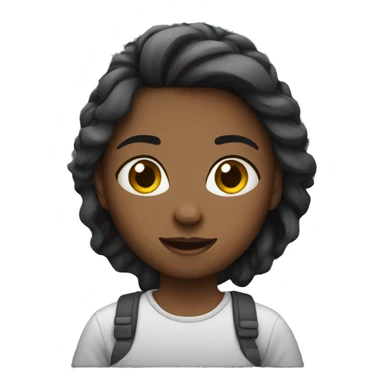 Girl editing video sticker