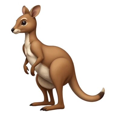 Kangaroo balancing on its tail sticker