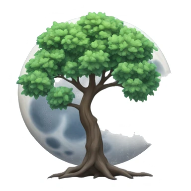 The Moon tree sticker