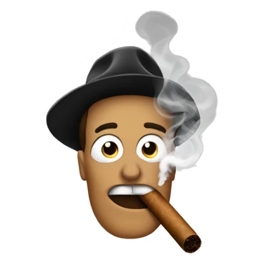 smoke comes out of cigar sticker