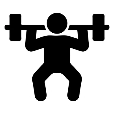 Person lifting weights at gym sticker