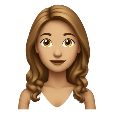 mujer blanca pelo marron a los hombros sticker