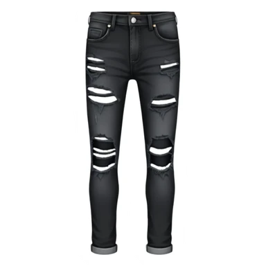 A pair of black ripped jeans sticker