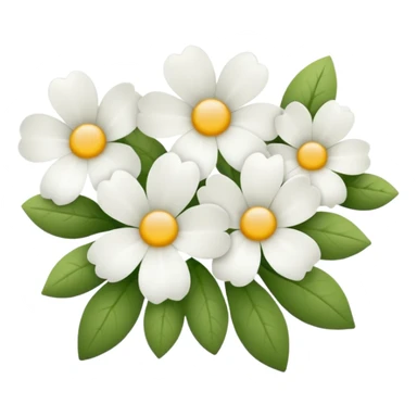 White flowers  sticker