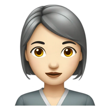 femme chinoise aux yeux étirés  sticker