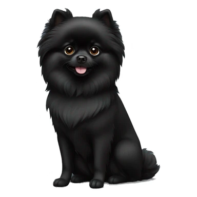 Black pomeranian sticker