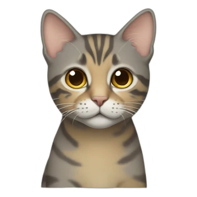 Virgo the Grey and Gold Tabby Cat sticker