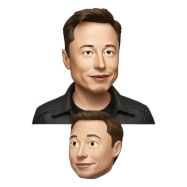 Elon musk With an edgarcut sticker
