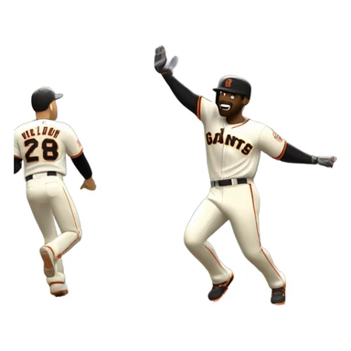 SF Giants player beating LA Dodgers  sticker