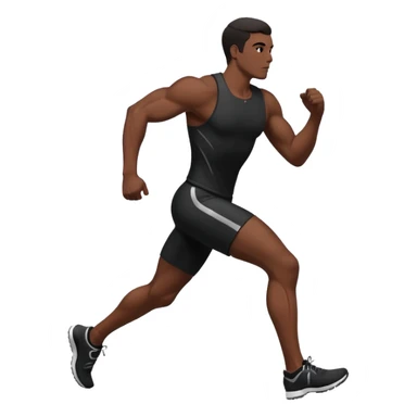 Man running siluet sticker