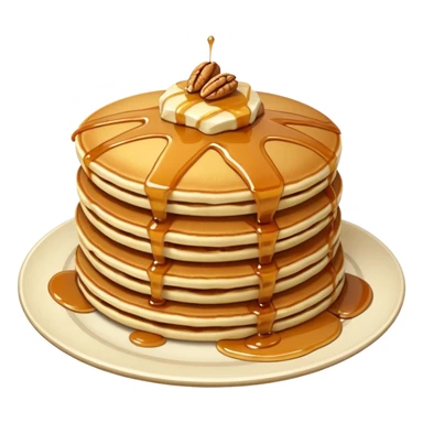 pancakes with caramel and nuts sticker