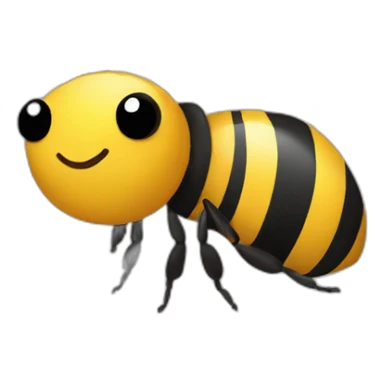 Bee and flower  sticker