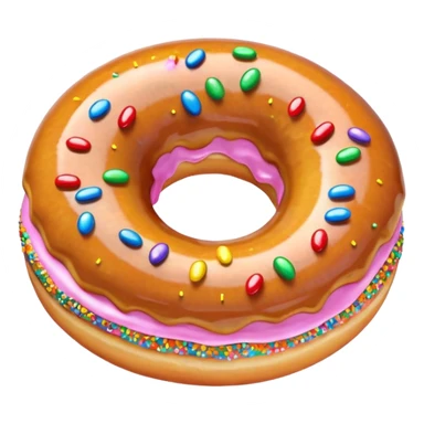 Donut with rainbow sprinkles sticker