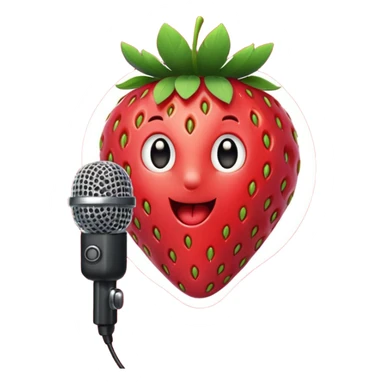 strawberry be hand the mic sticker