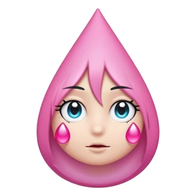 emo black star with a pink teardrop sticker
