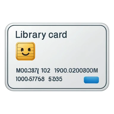 Library card
 sticker