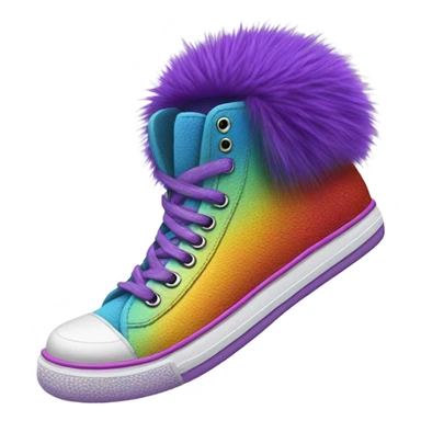 Shoe with hair sticker