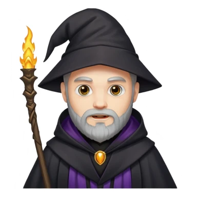 evil sorcerer with a beard sticker