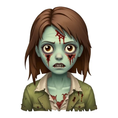 Uma zumbi bonita e com cabelos castanhos  sticker