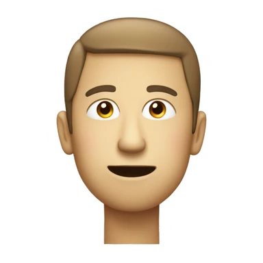 a face talking and looking at the right side with no eyes or nose sticker