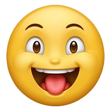 emoji biting its lip and drooling sticker