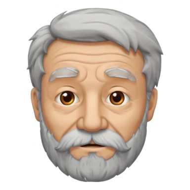  portrait of old man with scruffy beard sticker