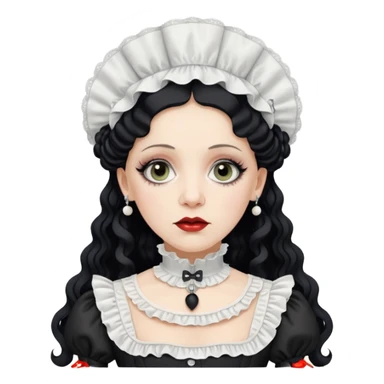 Lene Lovich in white like victorian maid sticker