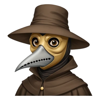masked person venice plague sticker
