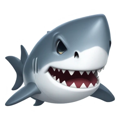 very unbelievably sad depressed shark sticker