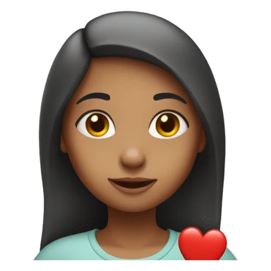 Girl with a love heart sticker