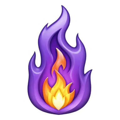 A purple fire emojis sticker