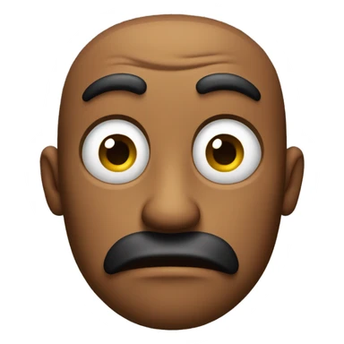 Skeptical face sticker