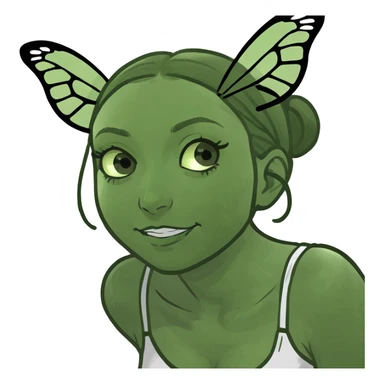 a girl doing butterfly stretch sticker