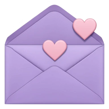 pastel emo envelope with a heart seal sticker