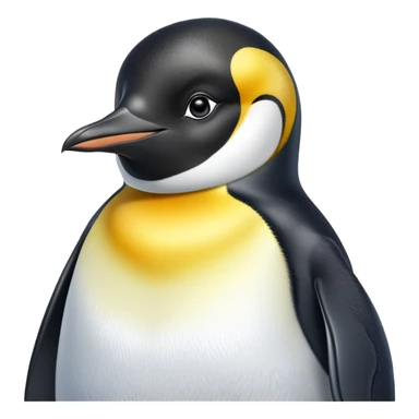 cinematic-adult-emperor-penguin-portrait-emoji,-head-tilted-playfully-and-inquisitively,-with-glossy,-pristine-plumage,-sparkling-eyes-filled-with-curiosity,-simplified-yet-irresistibly-adorable-features, black face sticker