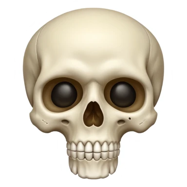 Skull shushing sticker