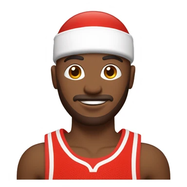 Joueur de basket en tenue rouge et blanc  sticker