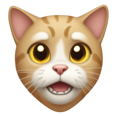 frightened kitty sticker