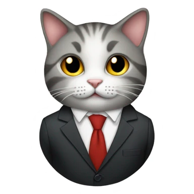 Cat in a suit sticker