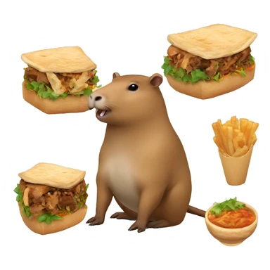 capybara with shawarma  sticker