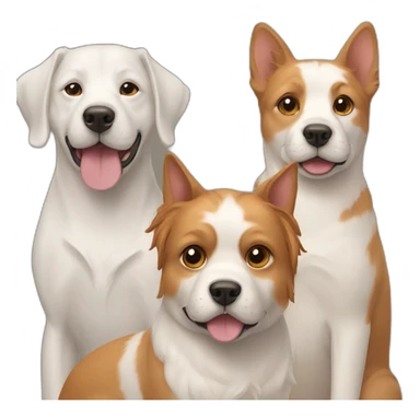three dogs and seven cats together sticker